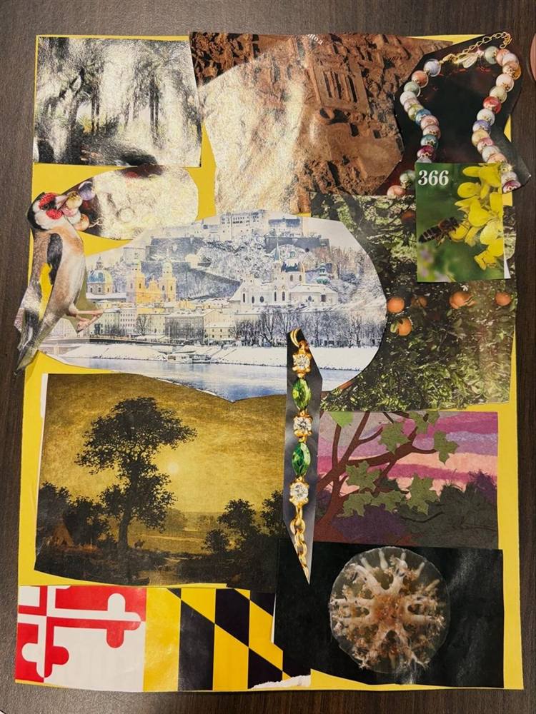 Personalized memory collage with nature and travel images